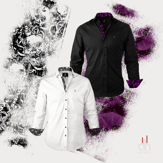 Purple & White Skull
